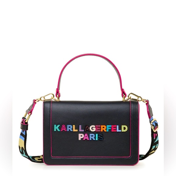 KARL LAGERFELD SIMONE FLAP CROSSBODY - Picture 1 of 6